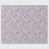 Stoffige lavendel bloemen cadeaupapier (Vlak)