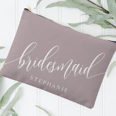 Stoffige Lavendel Bruidsmeisje Moderne Calligrafie Etui