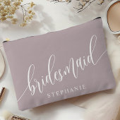 Stoffige Lavendel Bruidsmeisje Moderne Calligrafie Etui