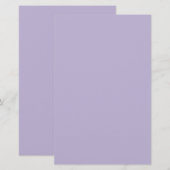 Stoffige lavendel effen kleur briefpapier (Voorkant / Achterkant)