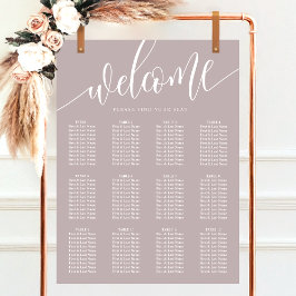 Stoffige lavendel minimalistische trouwzaalstoelin poster