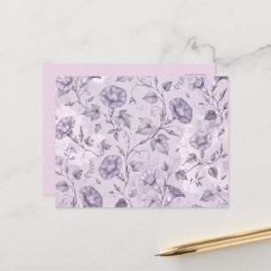 Stoffige Lavendel Ochtendglorie Elegante Bloemen Briefkaart