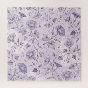 Stoffige Lavendel Ochtendglorie Elegante Bloemen Legpuzzel