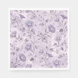 Stoffige Lavendel Ochtendglorie Elegante Bloemen Servet