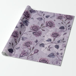 Stoffige Lavendel Roos Dromerige Tinten Bloem Cadeaupapier