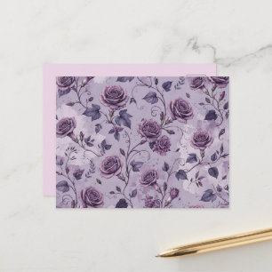 Stoffige lavendel roos droomachtige tinten bloem briefkaart