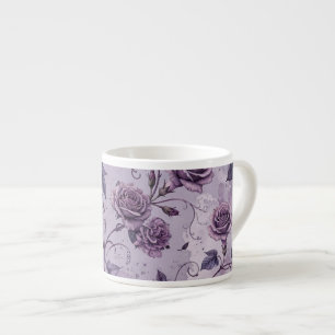 Stoffige lavendel roos droomachtige tinten bloem espresso kop