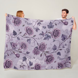 Stoffige lavendel roos droomachtige tinten bloem fleece deken