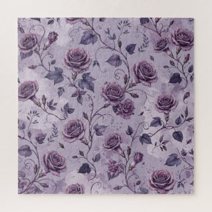 Stoffige lavendel roos droomachtige tinten bloem legpuzzel