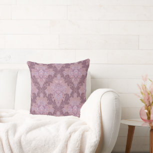 Stoffige lavendel roze mauve lila elegante damast  kussen