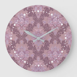 Stoffige Lavendel Roze Mauve Lilac Elegante Damast Grote Klok