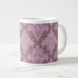 Stoffige Lavendel Roze Mauve Lilac Elegante Damast Grote Koffiekop