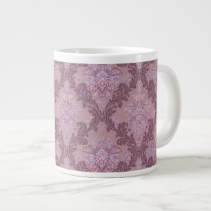 Stoffige Lavendel Roze Mauve Lilac Elegante Damast Grote Koffiekop