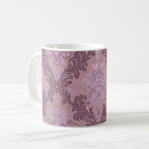 Stoffige Lavendel Roze Mauve Lilac Elegante Damast Koffiemok