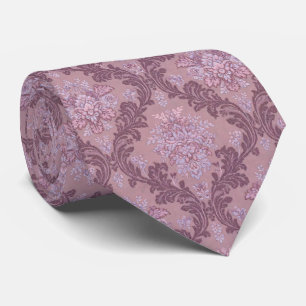 Stoffige Lavendel Roze Mauve Lilac Elegante Damast Stropdas