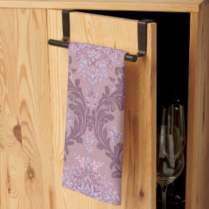Stoffige Lavendel Roze Mauve Lilac Elegante Damast Theedoek