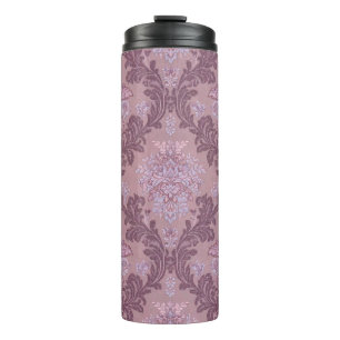 Stoffige Lavendel Roze Mauve Lilac Elegante Damast Thermosbeker
