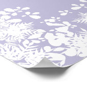 Stoffige lavendel sneeuwvlokken trouw welkom bord poster (Hoek)