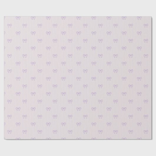 Stoffige Lila Balletcore Lintel Boogjes Cadeaupapier (Vlak)