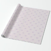 Stoffige Lila Balletcore Lintel Boogjes Cadeaupapier (Uitgerold)