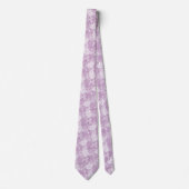 Stoffige Lila Bloem Batik Stropdas (Voorkant)