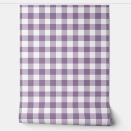 Stoffige lila geruite groene Buffalo Plaid Behang