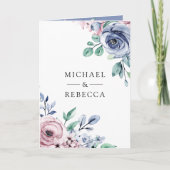 Stoffige Maagdenpalm Blauw Roze Bloem QR Code Trou (Voorkant)