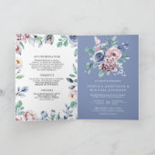 Stoffige Maagdenpalm Blauw Roze Bloem QR Code Trou (Binnen)
