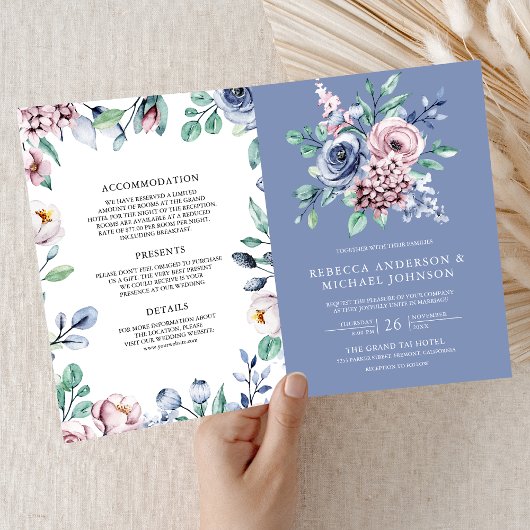 Stoffige Maagdenpalm Blauw Roze Bloem QR Code Trou