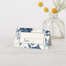 Stoffige marineblauw & wit bloemenbruiloft waterve