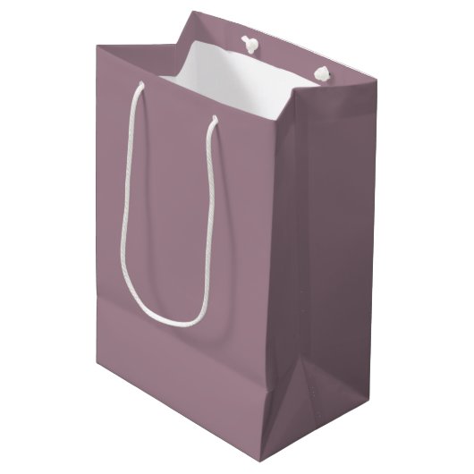 Stoffige Mauve Bloei Medium Cadeauzakje (Voorkant Gekanteld)