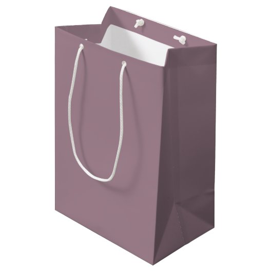 Stoffige Mauve Bloei Medium Cadeauzakje (Voorkant Gekanteld)