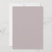 Stoffige Mauve Bloem Bruiloft Kaart (Achterkant)
