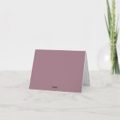Stoffige mauve bloem vlinder bruiloft feest bedankkaart (Achterkant)