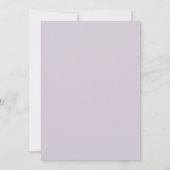 Stoffige Mauve Bloemige Bruiloft Kaart (Achterkant)