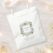 Stoffige mauve botanische kunst bedankzakje (Geknipt)