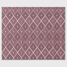 Stoffige Mauve Diamant Modern Scandinavisch Cadeaupapier