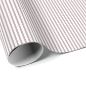 Stoffige Mauve Dunne Gestreepte Cadeaupapier (Rol Hoek)