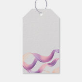 Stoffige Mauve en Perzik Pioen Geschenklabels Cadeaulabel (Achterkant)