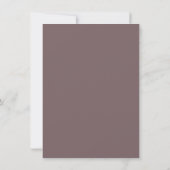 Stoffige mauve & ivoor bloem botanisch tafelnummer (Achterkant)