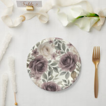 Stoffige mauve & ivoor bloem botanische trouwdag