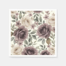 Stoffige mauve & ivoor bloem botanische trouwdag