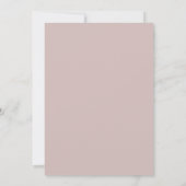 Stoffige Mauve Maagdenpalm Blad Bruiloft Kaart (Achterkant)