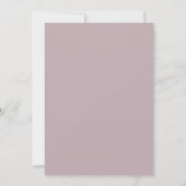 Stoffige Mauve Ranunculus Eucalyptus Bruiloft Kaart (Achterkant)