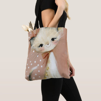 Stoffige mauve roze gedempte terracotta whimsey ka tote bag