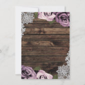 Stoffige Mauve Rozen Trouw Tafel Nummer Plaatsing Kaart (Achterkant)