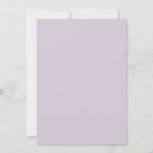 Stoffige Mauve Wilde Bloem Bruiloft Kaart (Achterkant)