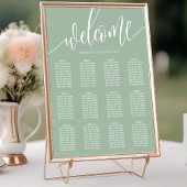 Stoffige Mint Minimalistische Script Trouw Stoelen Poster