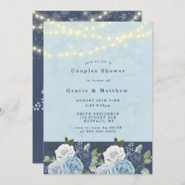 Stoffige Navy Blauwe Pioenlichten Koppels Bruisfee