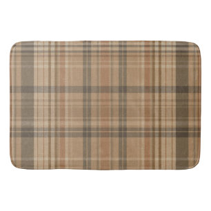 Stoffige Oranje Terracotta Bruine Boerderij Plaid Badmat